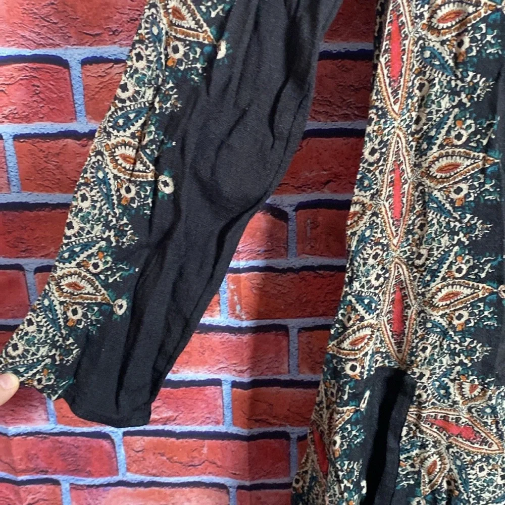 FREE PEOPLE Smooth Talker Tunic Dress Drop Waist‎ Open Back Size Large - Picture 4 of 7